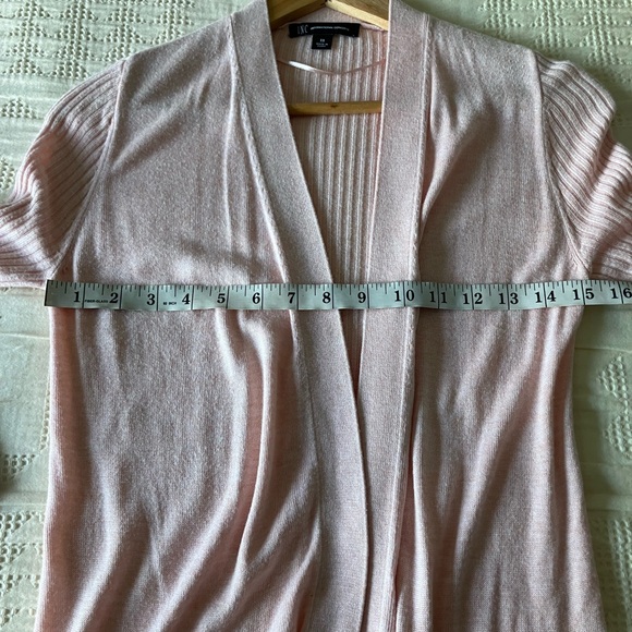 INC Pink Light Weight Open Front Long Sleeve Duster Style Cardigan Size XS - Picture 7 of 10